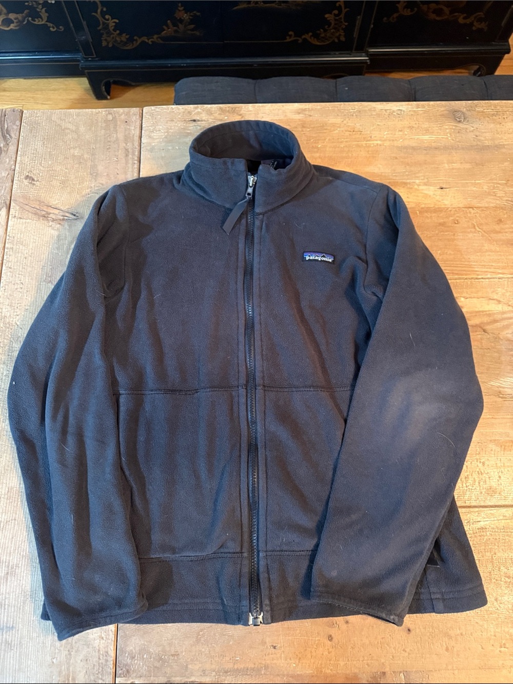 Patagonia Black Lightweight Full-Zip Fleece Jacket